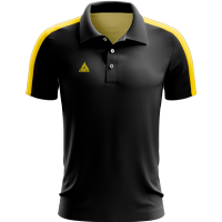 Kap Spor Erkek Polo Yaka T-shirt Siyah Sarı