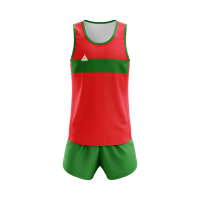 Kap Spor Voleybol Forması Kırmızı Yeşil Şerit