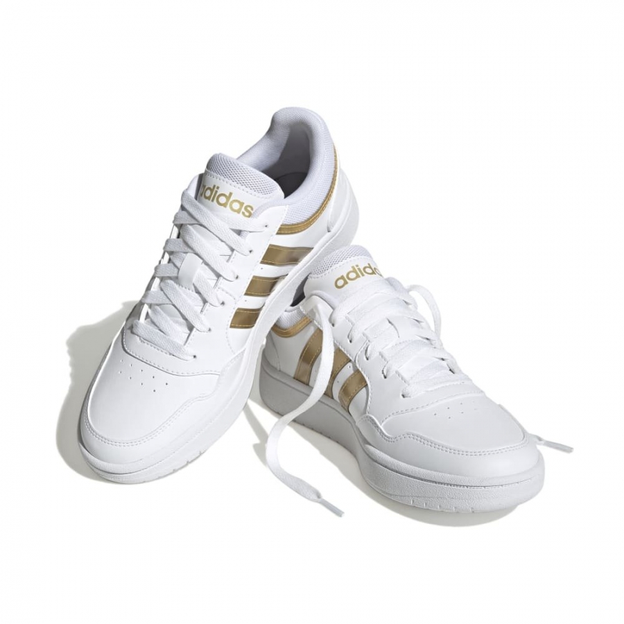 Adidas Kadın Günlük Ayakkabı Beyaz/Altın Hoops 3.0 Hp7972