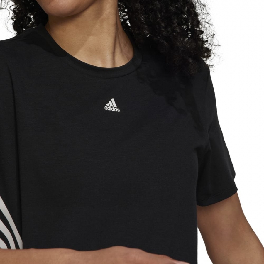Adidas Kadın Tişört Siyah Trainicons 3-Stripes HK6975