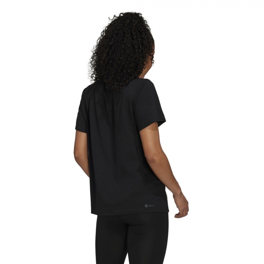Adidas Kadın Tişört Siyah Trainicons 3-Stripes HK6975